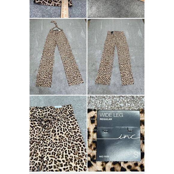 Inc international concepts women pull on wide leg pants sz small Classic cheetah - Picture 1 of 12